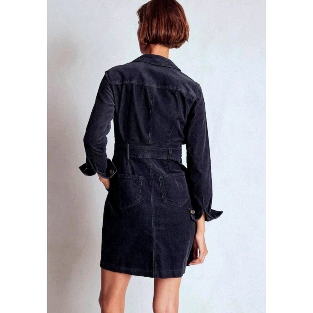 Boden Long navy blue Amanda Cord Short Dress cotton blend - Picture 2 of 10
